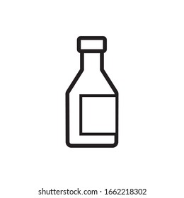 bottle with spa product line style vector illustration design