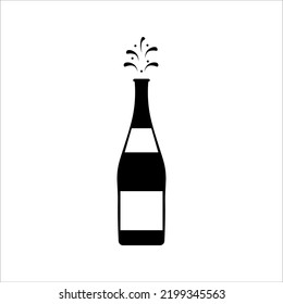 Botella de símbolo de ilustración de vector brillante