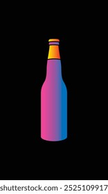A bottle of sparkling water. Original vector illustration in vintage style. Hand drawn, not AI