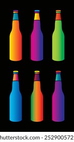Una botella de agua con gas. Ilustración vectorial original en estilo vintage. Dibujado a mano, no AI