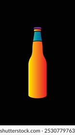 A bottle of sparkling water. Original vector illustration in vintage style. Hand drawn, not AI