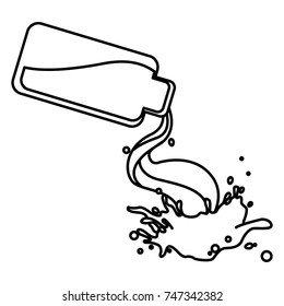 Bottle splashing juice