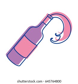 bottle splashing wine icon