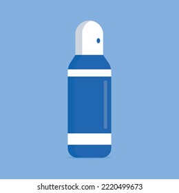 Frasco, pulverización, desodorante, ilustración, vector