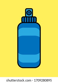 Bottle Spray Empty Hand Sanitizer Perfume Vector Design Collored Blue Liquid