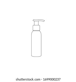 Flaschenspray Symbol - schwarze Vektorillustration