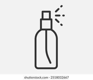 Bottle spray icon for cosmetics, body and skin care, perfumes isolated on white background. Vector illustration or logo.