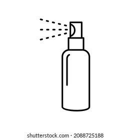 Bottle spray icon in outline style