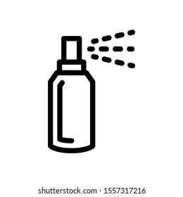 
icono de spray botellas vectorial, icono de estilo de arte de línea