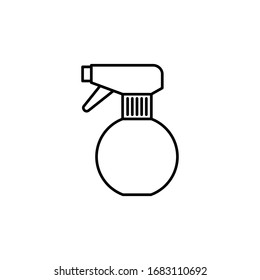 Vektorillustration mit Flaschenspray, Kunstsymbol einzeln auf weißem Hintergrund. Das Spray Symbol ist ein trendiges und modernes Symbol für Grafik- und Webdesign. Vektorillustration. EPS10