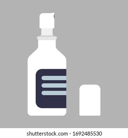 Bottle spray for medicine flat design