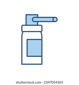 Bottle of Spray Related Vector Line Icon. Drugs. Isolated on White Background. Editable Stroke