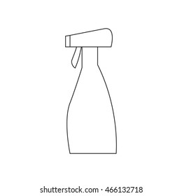 Bottle with spray. Vector illustration.
