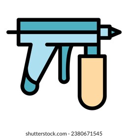 Vector de contorno del icono del pulverizador de frascos. Rociador corporal. Color del cuerpo del automóvil plano