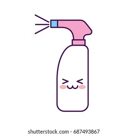 Bottle with sprinkler kawaii character
