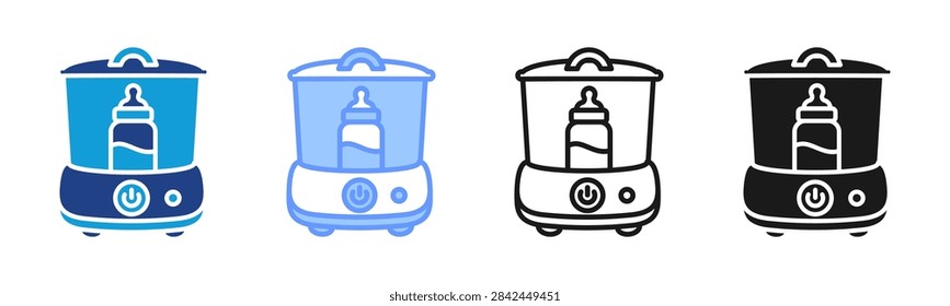 Bottle Sterilizer icon set multiple style collection