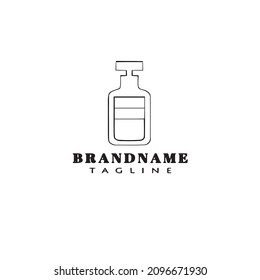 bottle with stopper logo cartoon icon design template cute modern isolated vector illustration