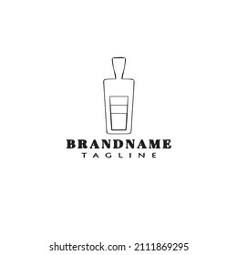 bottle with stopper logo cartoon icon design template black modern cute vector illustration