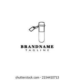 bottle with stopper logo cartoon icon design template black modern isolated vector