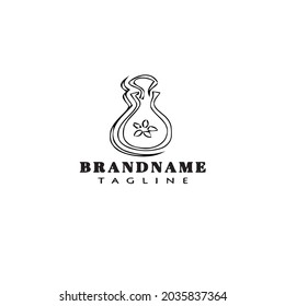 bottle with stopper logo icon design template modern vector illustration