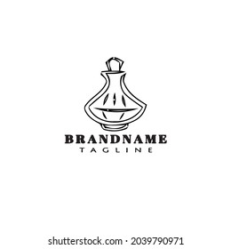 bottle with stopper logo icon design template modern illustration