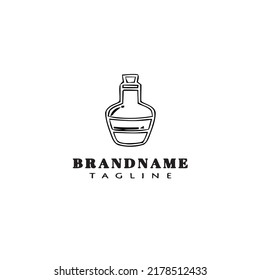 bottle with stopper logo icon design cute modern illustration