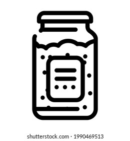 bottle for storage gluten free food line icon vector. bottle for storage gluten free food sign. isolated contour symbol black illustration