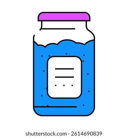 bottle for storage gluten free food line icon vector. bottle for storage gluten free food sign. isolated symbol illustration