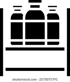 Bottle Storage Icon Glyph Vector Illustration