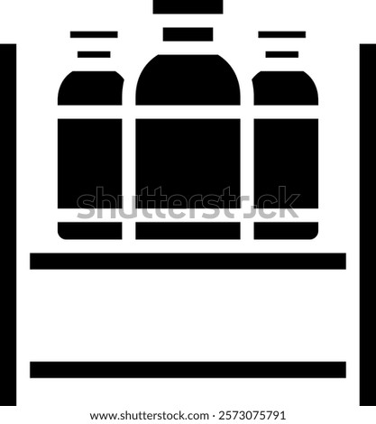 Bottle Storage Icon Glyph Vector Illustration