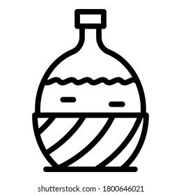 Icono de almacenamiento de botellas. Icono de vector de almacenamiento de botella de contorno para diseño web aislado en fondo blanco