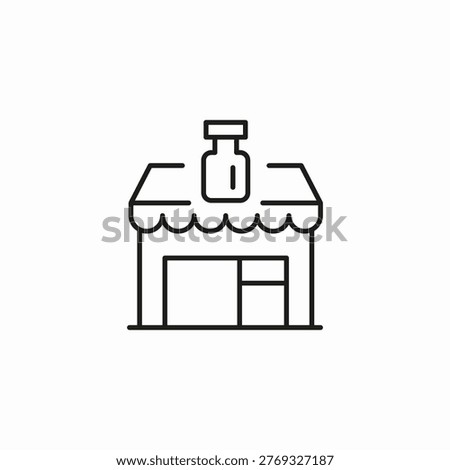 bottle store vial icon sign vector