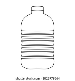 Bottle sunflower oil vector icon.Line vector icon isolated on white background bottle sunflower oil.