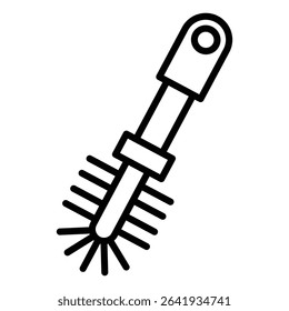 Bottle sweeper cleaner brush icon Thin line vector design