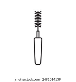 Bottle sweeper cleaning brush icon Black line art vector logo