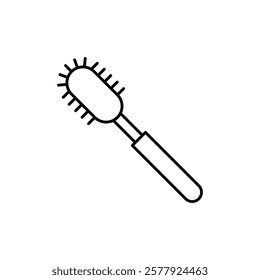 Bottle sweeper cleaning brush icon Flat illustration sign