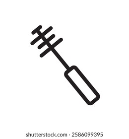 Bottle sweeper cleaning brush icon black and white vector outline sign