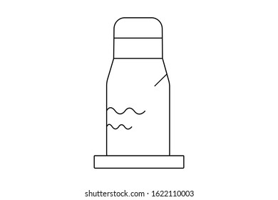 bottle symbol vector sign on white background.