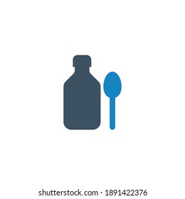 Bottle syrup icon (vector illustration)