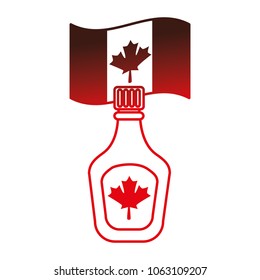 bottle syrup maple and canadian flag