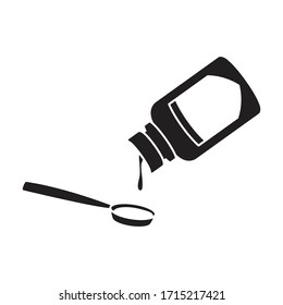 Bottle of syrup vector icon.Black vector icon isolated on white background bottle of syrup .