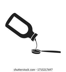 Bottle of syrup vector icon.Black vector icon isolated on white background bottle of syrup .