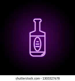 bottle of tequila icon. Elements of Alcohol drink in neon style icons. Simple icon for websites, web design, mobile app, info graphics