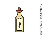 Bottle of tequila icon. High quality coloured vector illustration.