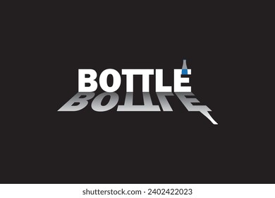 Bottle text vector illustration introduces a visually appealing representation of text creatively incorporated into the shape of a stylized bottle.