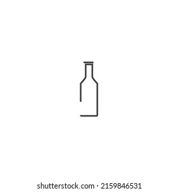 bottle thin line icon, editable stroke icon eps 10