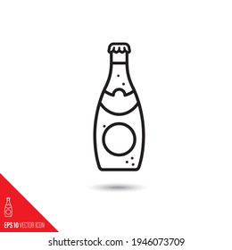 Bottle Of Tonic Water Line Icon Vector