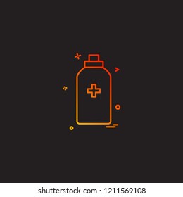 bottle tool first aid spary icon vector design