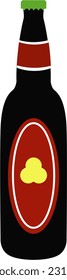 Bottle of Traditional Sweet Soy Sauce Cartoon Vector Illustration Element