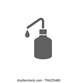 Bottle with tube icon vector